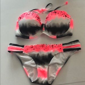 Strapless PINK VICTORIAS SECRET bikini set